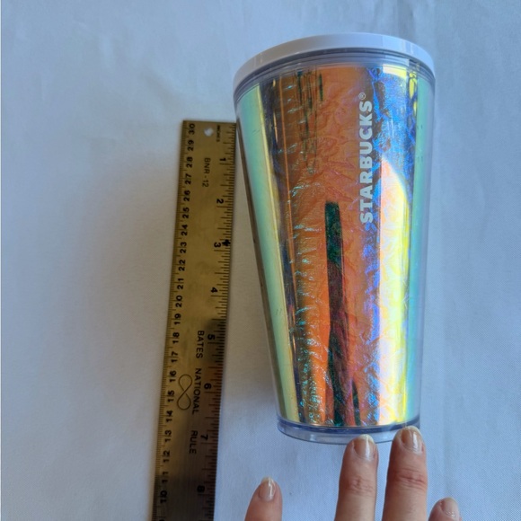 Starbucks 2019 Holiday Holographic Iridescent Cold Cup Tumbler 16oz - Picture 8 of 8